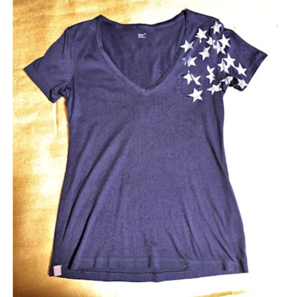 Gap Shirt, Stars, Blue T-Shirt, Size Small - Picture 2 of 6